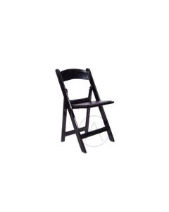 Wood Folding Chairs-black